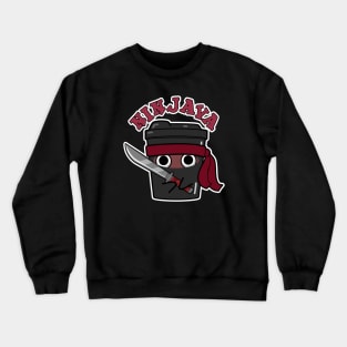 Ninjava Cute Ninja Java Coffee Pun Crewneck Sweatshirt